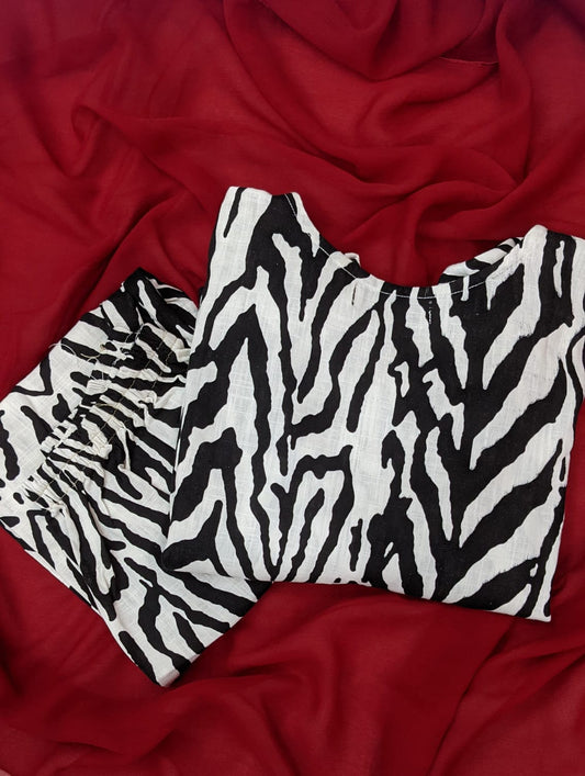 ZEBRAFIED ELEGANCE | Stitched 2 Piece